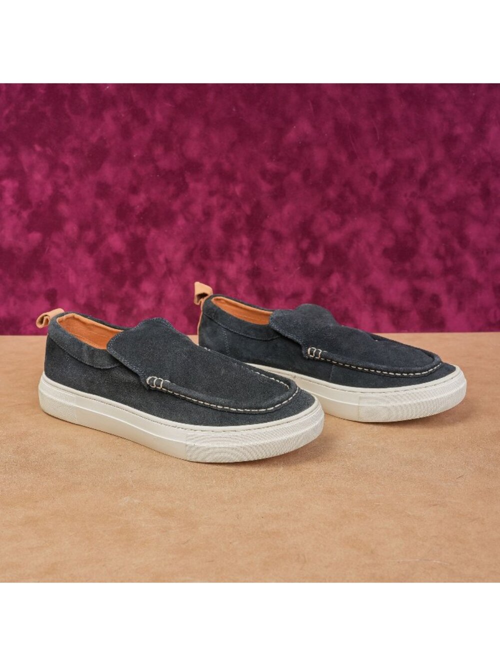 Steve Madden Men Rhett Blue Suede Slip On Walking Moc Toe Loafers size 11